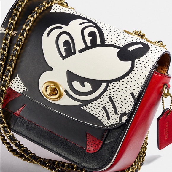 NWT COACH Disney Mickey Mouse X Keith Haring Madison Shoulder Bag 19 $495 - Picture 2 of 16